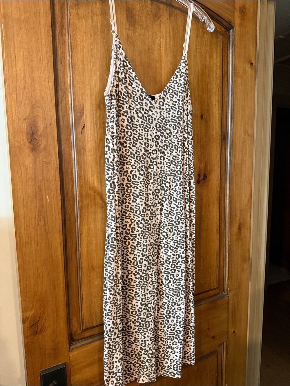 ATM Leopard Print Slip Dress - Cream & Black